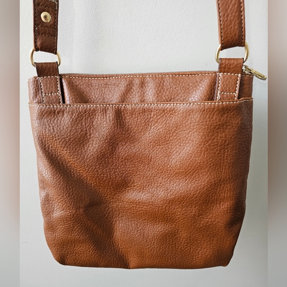 RELIC Pebbled Brown Leather Women's Crossbody, Shoulder Bag, Purse - Picture 8 of 10